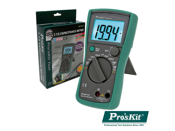 CAPACÃMETRO DIGITAL 3 Â½ DÍGITOS RETROILUMINADO PROSKIT 1