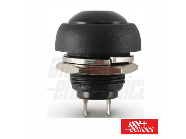 INTERRUPTOR PRESSÃO REDONDO NORMALMENTE ABERTO PRETO 1