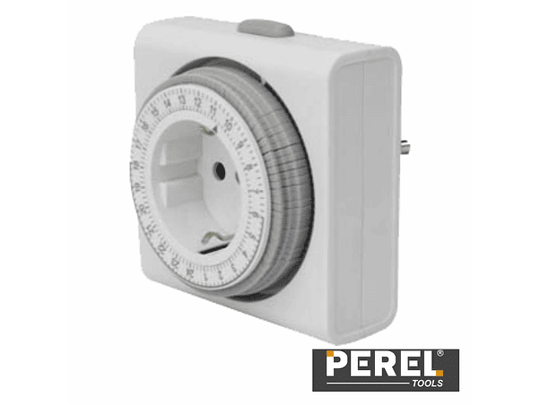 TEMPORIZADOR ANALÓGICO COMPACTO AJUSTÁVEL 24H PEREL 1