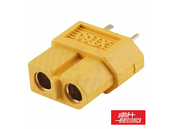 CONETOR XT60 FÊMEA PARA BATERIA ALPHA 1