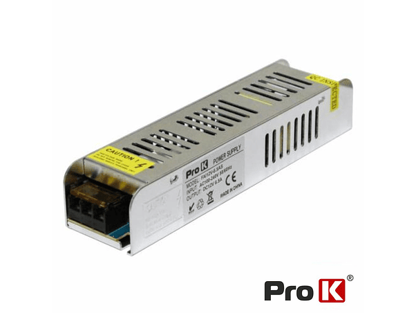 FONTE DE ALIMENTAÇÃO INDUSTRIAL SLIM 12V 75W 6.5A PROK 1
