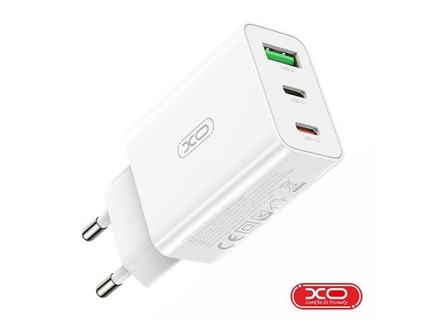 ALIMENTADOR USB-A / 2X USB-C PD QC + CABO USB-A PARA MICROUSB 1