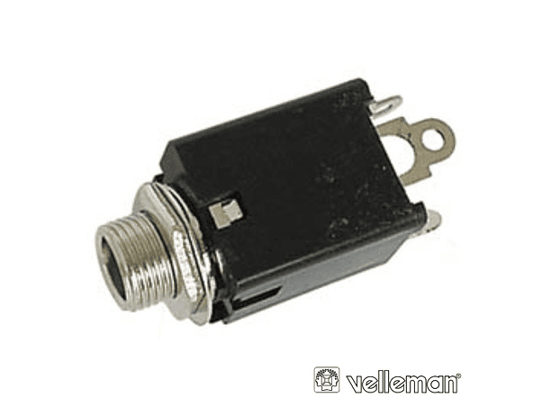 FICHA JACK 6.35MM FÊMEA ST PARA CHASSIS COM INTERRUPTOR 1