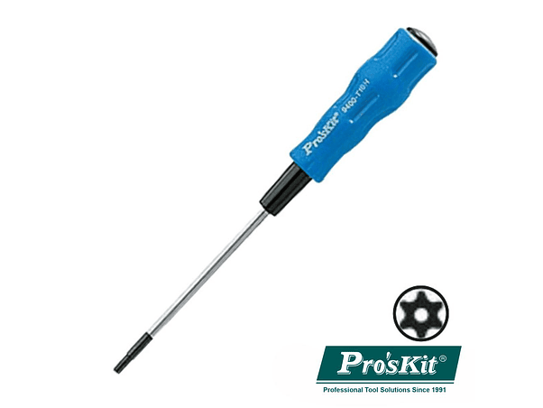 CHAVE TORX COM FURO T10H 165MM PROSKIT 1