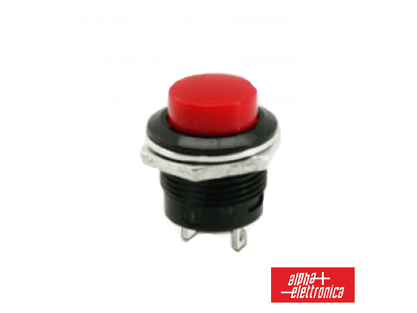 INTERRUPTOR PRESSÃO REDONDO NORMALMENTE ABERTO VERMELHO 1
