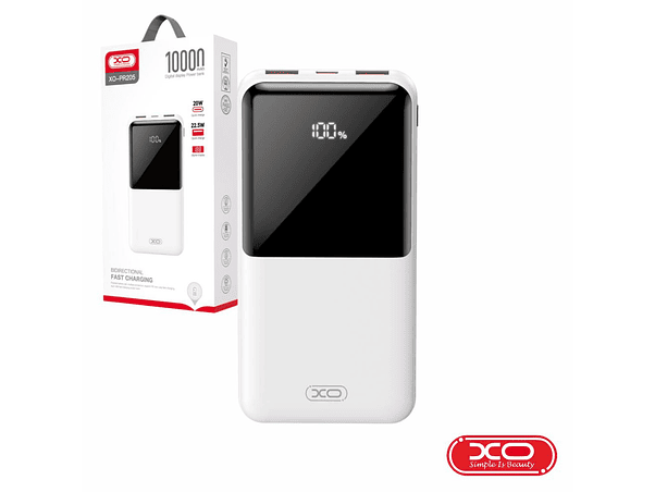 POWERBANK 10000MAH 2 USB-A / 1 USB-C PD BRANCO XO 1