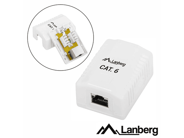 TOMADA DE SUPERFÍCIE RJ45 COM 1 SAÍDA LANBERG 1