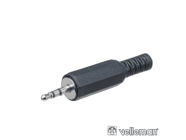 FICHA JACK 2.5MM MACHO ST PVC COM GUARDA CABO 1