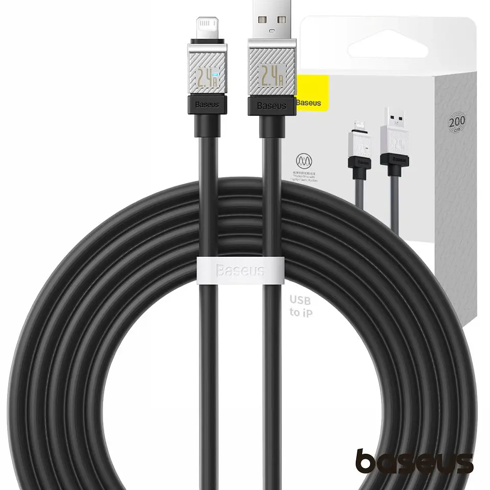 CABO USB-A MACHO / LIGHTNING MACHO 2.4A COOLPLAY 2M BASEUS 1