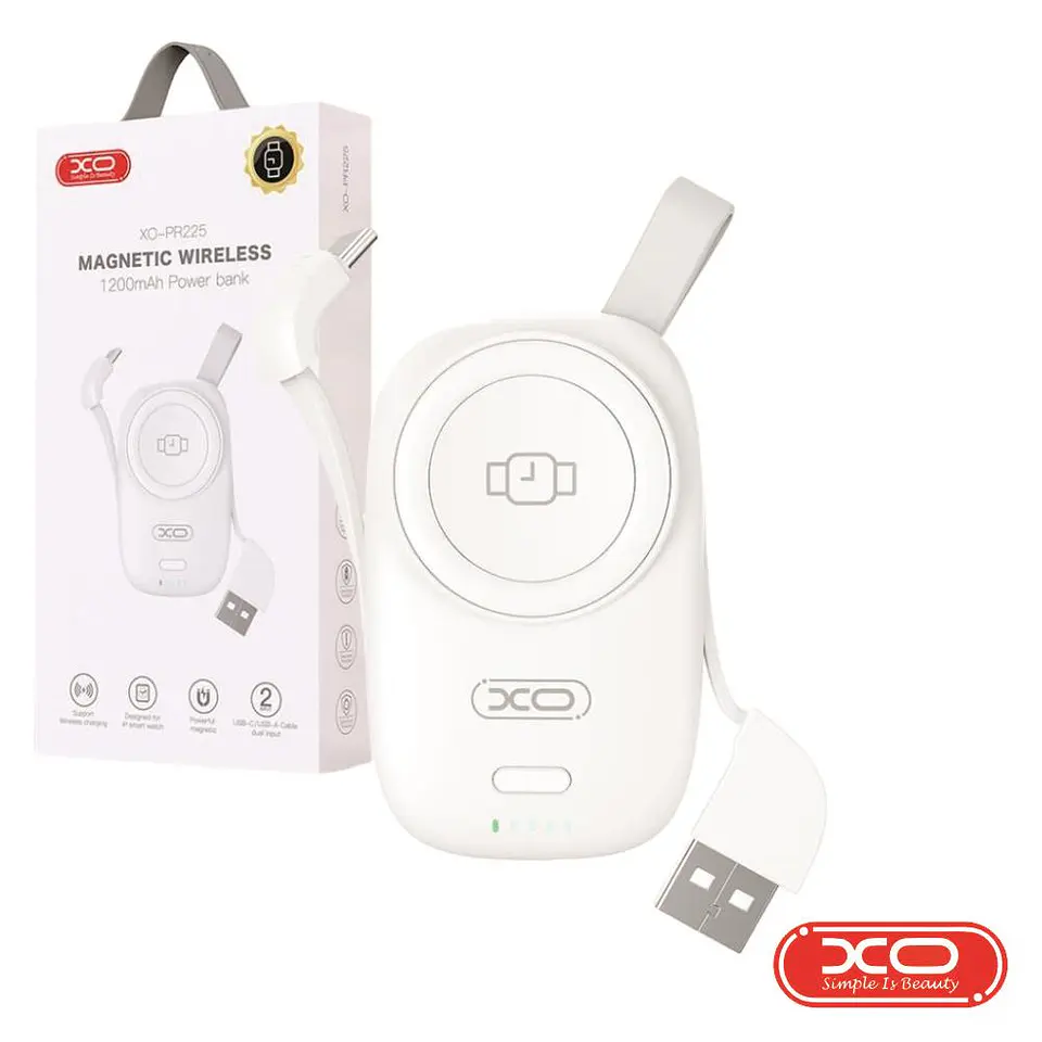 POWERBANK PARA SMARTWATCH 1200MAH BRANCO XO 1
