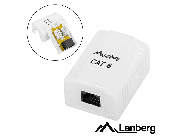 TOMADA DE SUPERFÍCIE RJ45 COM 1 SAÍDA LANBERG 1