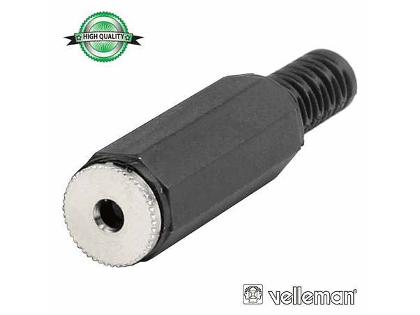 FICHA JACK FÊMEA PLÁSTICO PRETA 2.5MM ST 1