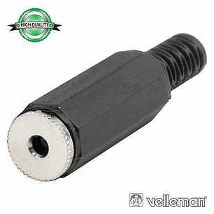 FICHA JACK FÊMEA PLÁSTICO PRETA 2.5MM ST