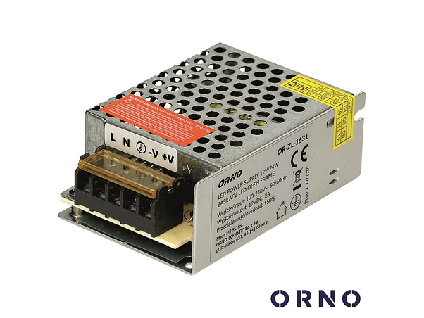 FONTE DE ALIMENTAÇÃO INDUSTRIAL 12V 25W 2A ORNO 1