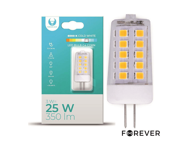 LÂMPADA G4 3W 12V CORN 6000K 350LM 1