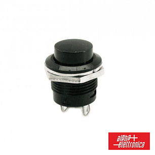 INTERRUPTOR PRESSÃO REDONDO NORMALMENTE ABERTO PRETO