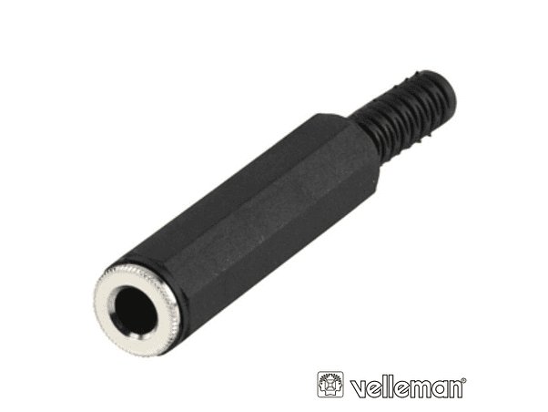 FICHA JACK 6.35MM FÊMEA STEREO COM PROTEÇÃO DE CABO 1