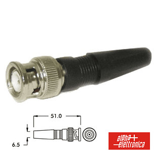 FICHA BNC PARAFUSO COM PROTETOR CABO PVC PARA RG59