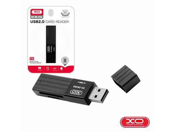 LEITOR CARTÕES DE MEMÓRIA USB 2.0 SD/MICROSD XO 1