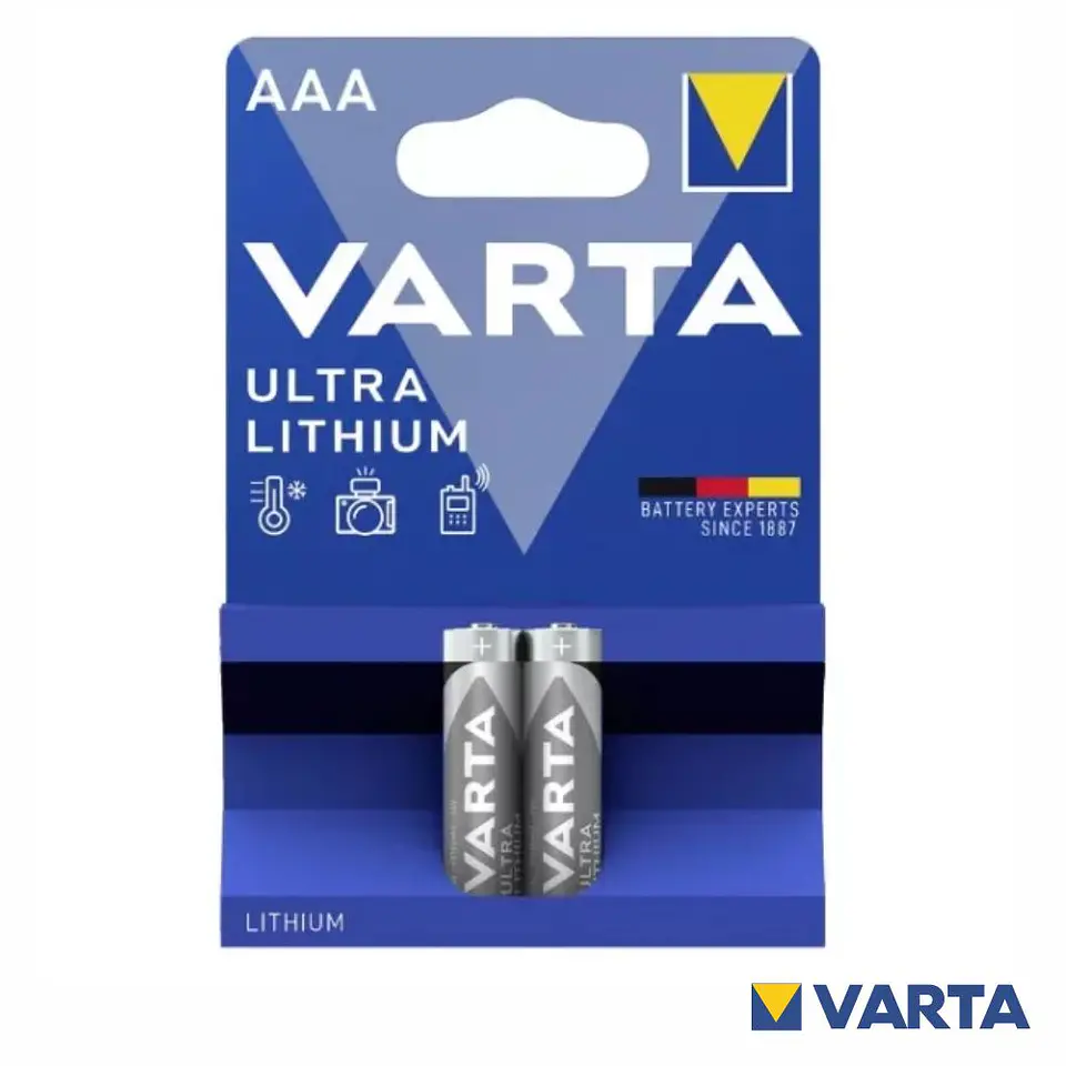PILHA ULTRA LÍTIO LR3/AAA 1.5V 2X BLISTER VARTA 1