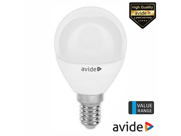 LÂMPADA LED E14 GLOBO 3W 230V 4000K 250LM VALUE RANGE AVIDE 1