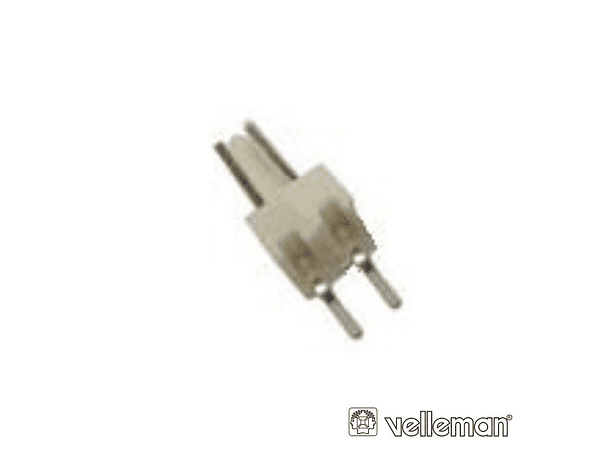 PLACA DE 2 CONTACTOS MACHO ÂNGULAR 90º VELLEMAN 1