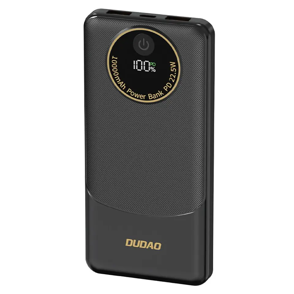 POWERBANK 10000MAH COM 2XUSB-A 1XUSB-C 22.5W PRETO 1