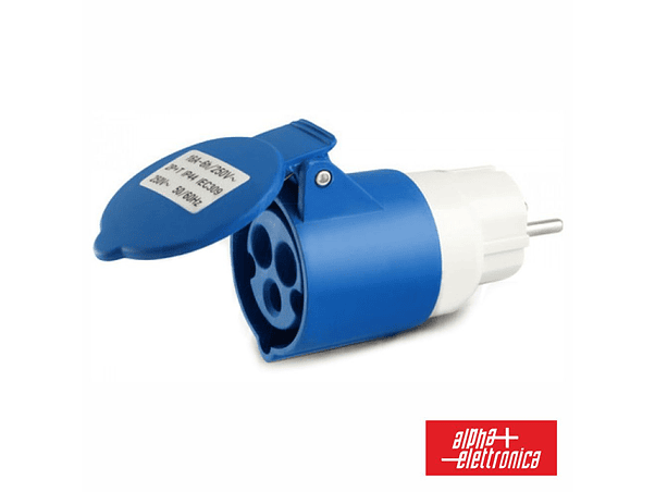 FICHA ADAPTADORA SCHUKO 16A / CEE 2P+T 16A 1