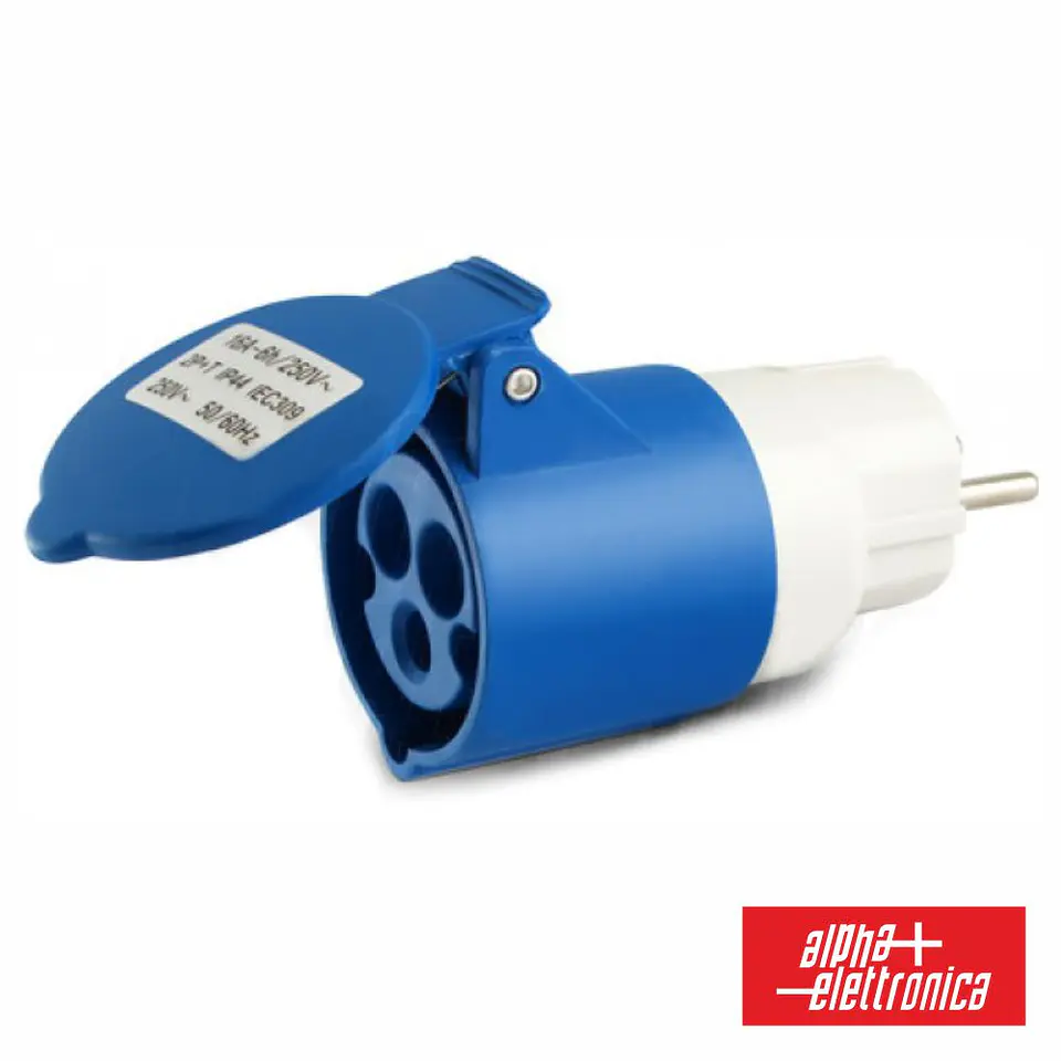 FICHA ADAPTADORA SCHUKO 16A / CEE 2P+T 16A 1