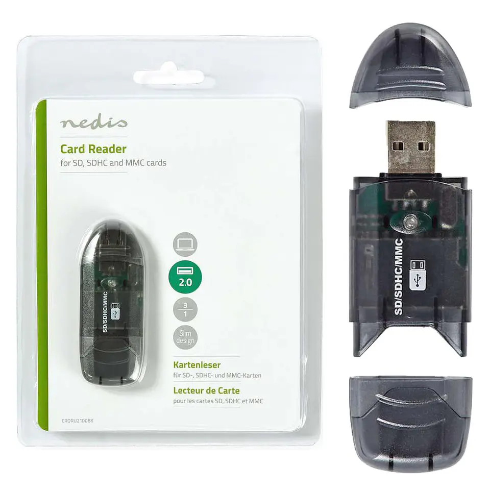 LEITOR CARTÕES DE MEMÓRIA SD / SDHC / MMC / USB 1