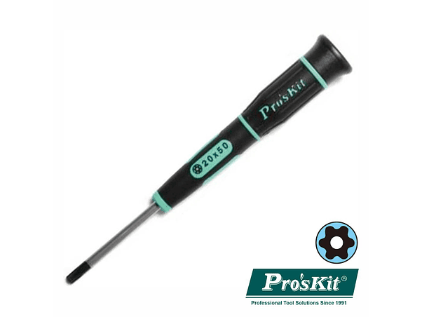 CHAVE TORX COM FURO T20H DE PRECISÃO PROSKIT 1