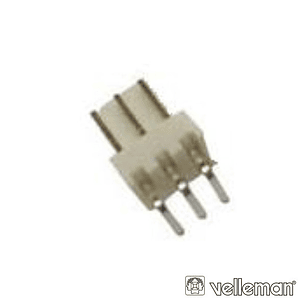 PLACA DE 3 CONTACTOS MACHO ÂNGULAR 90º VELLEMAN