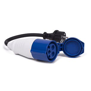 CABO ADAPTADOR COM FICHA SCHUKO E FICHA CEE