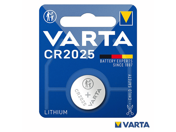 PILHA LÍTIO BOTÃO CR2025 3V BLISTER VARTA 1