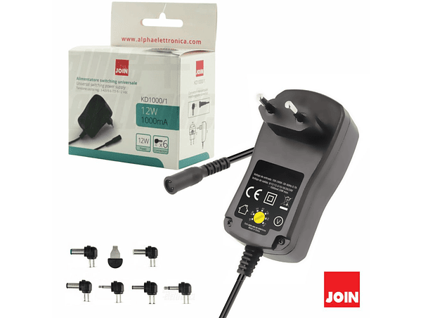 ALIMENTADOR UNIVERSAL 3-12V 1A 12W JOIN 1