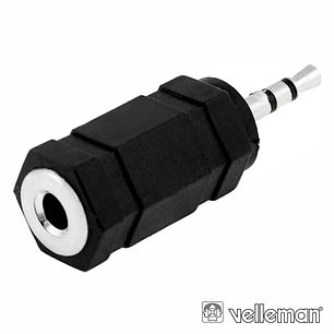 FICHA ADAPTADORA JACK 3.5MM FEMEA MN / JACK 3.5MM MACHO ST