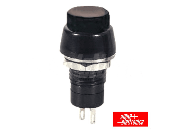 INTERRUPTOR PRESSÃO REDONDO ON-OFF PRETO 1