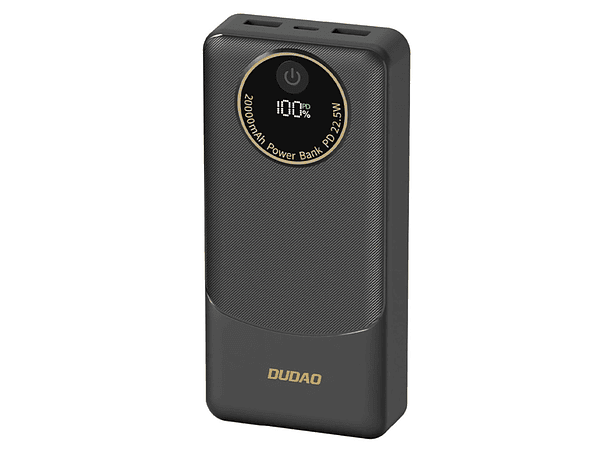 POWERBANK 20000MAH COM 2XUSB-A 1XUSB-C 22.5W PRETO 1