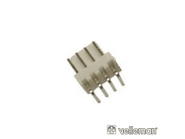 PLACA DE 4 CONTACTOS MACHO ÂNGULAR 90º VELLEMAN 1