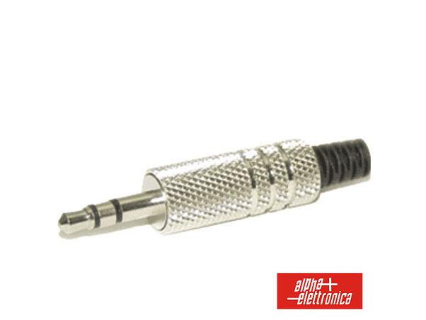 FICHA JACK 3.5MM MACHO STÉREO COM PROTEÇÃO 1