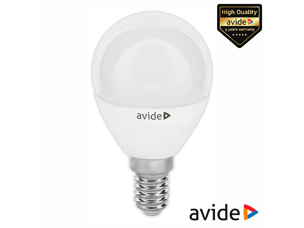 LÂMPADA LED E14 GLOBO 7W 230V 3000K 590LM VALUE RANGE AVIDE 1