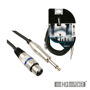 CABO XLR 3P FÊMEA / JACK 6.35MM MACHO 6M MN HQ POWER