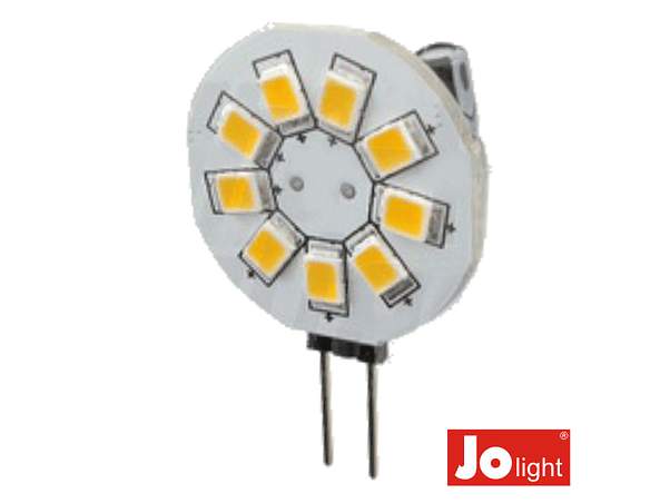 LÂMPADA G4 1.2W 12V 9 LEDS BRANCO QUENTE JOLIGHT 1