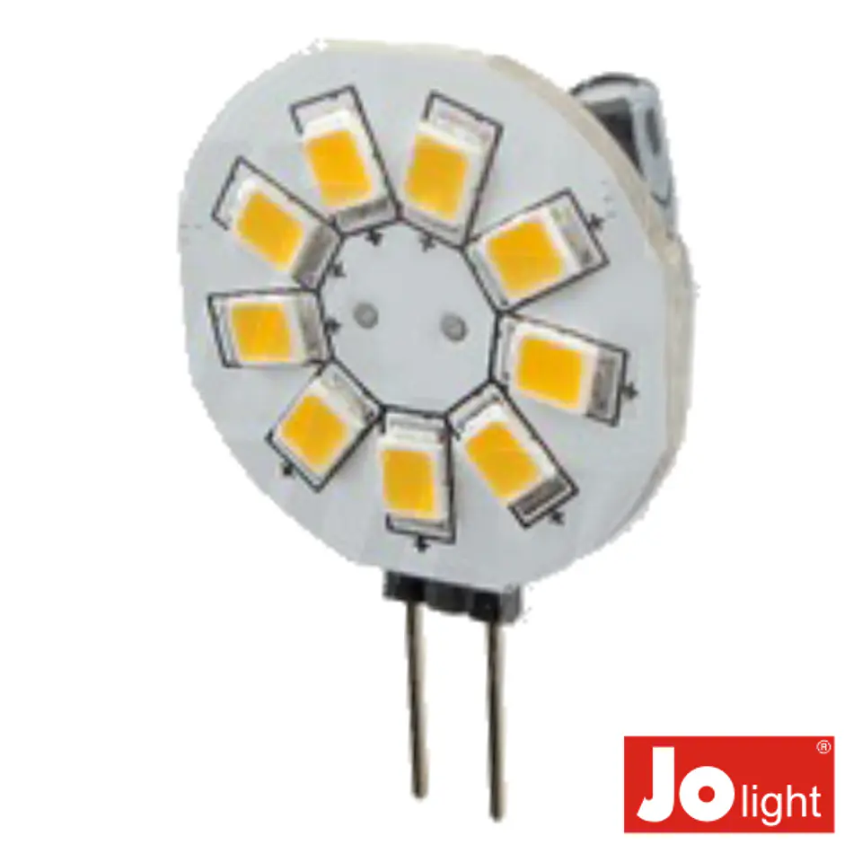 LÂMPADA G4 1.2W 12V 9 LEDS BRANCO QUENTE JOLIGHT 1