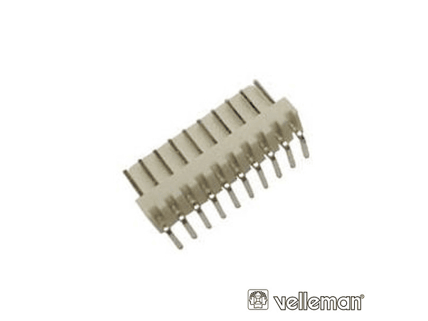 PLACA DE 10 CONTACTOS MACHO ÂNGULAR 90º VELLEMAN 1