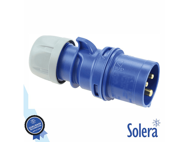 FICHA INDUSTRIAL CEE MACHO 32A 2P+T 230V IP44 SOLERA 1