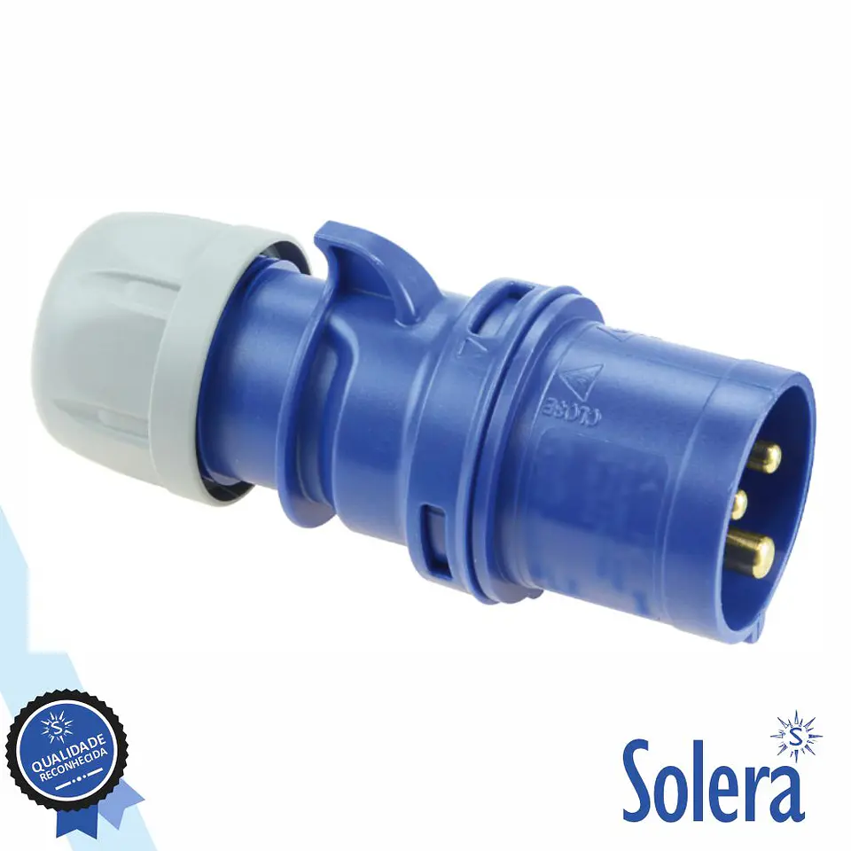 FICHA INDUSTRIAL CEE MACHO 32A 2P+T 230V IP44 SOLERA 1