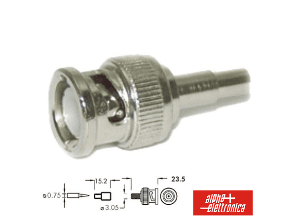 FICHA BNC MACHO PARACRAVAR PARA CABO RG174 1