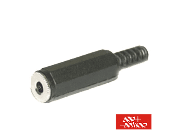 FICHA JACK FÊMEA 3.5MM STEREO COM PROTEÇÃO DE CABO 1