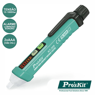 DETETOR TENSÃO SEM CONTATO COM LANTERNA LED PROSKIT